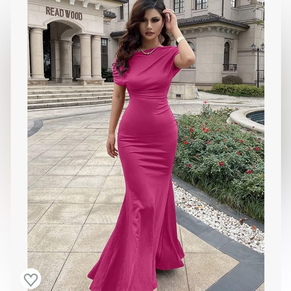 Elegant Sleeveless Off Shoulder Bodycon Long Formal Party Evening Dress - Picture 2 of 16